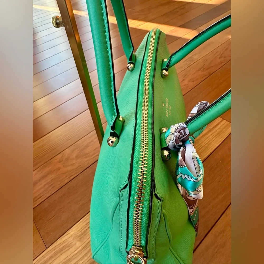 Kate Spade New York Charles Street Audrey Super Soft Pebbled Leather Satchel.
